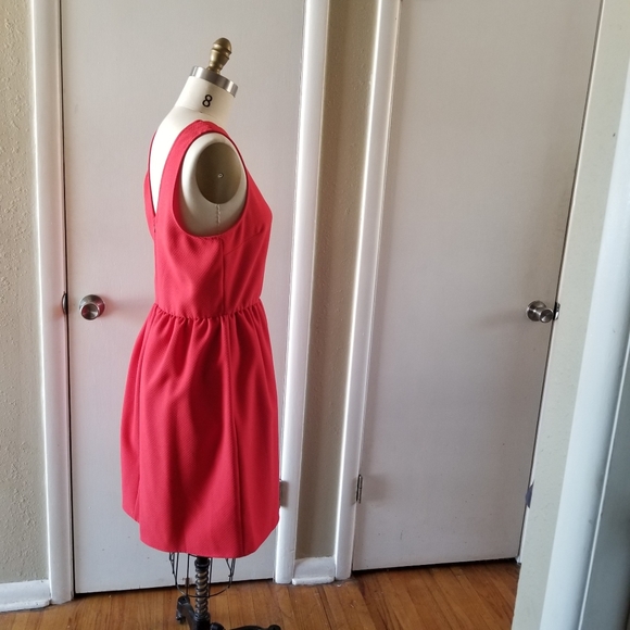 Scalloped V-Neck knee-length Dress - Picture 3 of 7